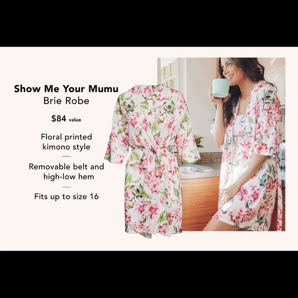 SHOW ME YOUR MUMU Brie Robe Garden of Blooms O/S - Picture 4 of 9